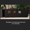 Holzsockel wirkt auch sehr dekorativ Montage mit Holzsockel wirkt dekorativ